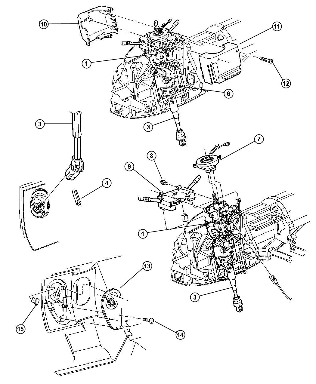 05080793AA - Chrysler Column. Steering. Tilt. Column only, export ...