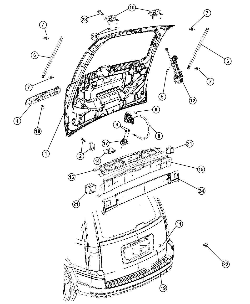 05054710AC - Chrysler Bracket. Liftgate. [power liftgate] | Chrysler ...