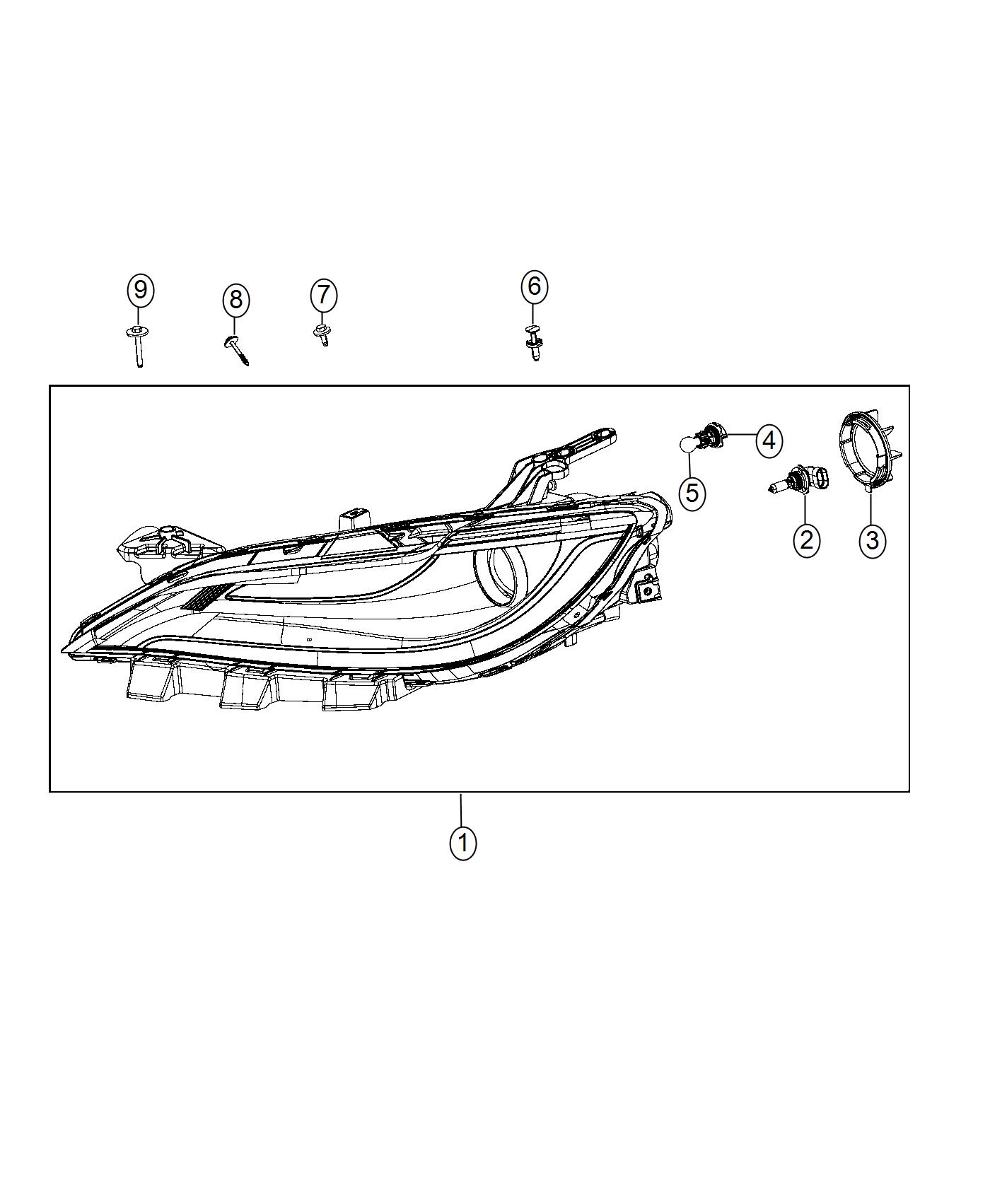 2016 Chrysler 200 Headlamp. Left - 68284786AA | Chrysler Parts ...